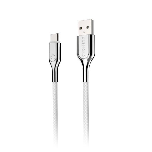 Cygnett Armoured 2.0 USB-C to USB-A  (3A 60W ) Cable 1M - White on Sale