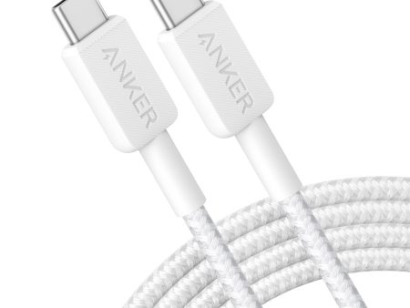 Anker 322 Braided USB-C To USB-C 3  Cable - White Discount