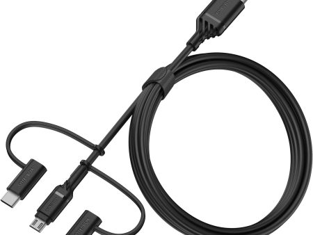 Otterbox SP6 3-In-1 USB-A To Micro Lightning USB-C Cable - Black Online Hot Sale