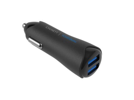 Cygnett Powermini 4.8A Dual USB Car Charger - Black Online now