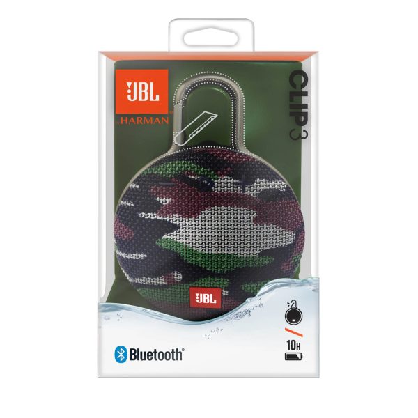 JBL Clip 3 Portable Bluetooth Speaker - Camoflage Cheap