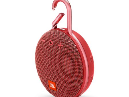 JBL Clip 3 Portable Bluetooth Speaker - Fiesta Red For Cheap