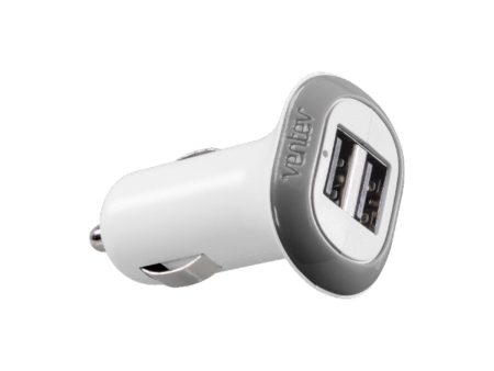 Essentials By Ventev 12W Dash 224 Dual USB A Port Car Charger - White For Cheap