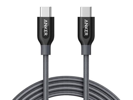 Anker Powerline+ 6  USB-C to USB-C Connector - Gray For Sale