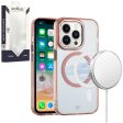 Metkase Magnetic Circle Ring Transparent Premium Acrylic Case for iPhone 15 Plus - Rose Gold Sale