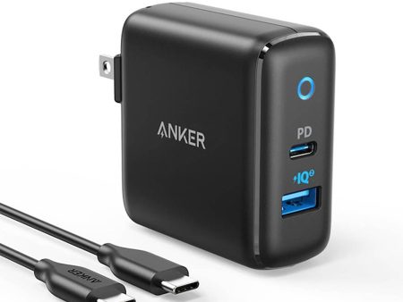 Anker Powerport 33W Dual-Port USB-C & USB-A Wall Charger W  6  C-C Cable - Black Online now