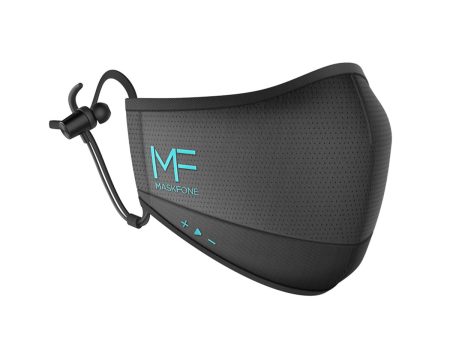 Maskfone (M L) Face Mask With Integrated Bluetooth Headphones - Black on Sale