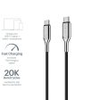 Cygnett Armoured 2.0 USB-C to USB-C  (5A 100W ) Cable 1M - Black Hot on Sale