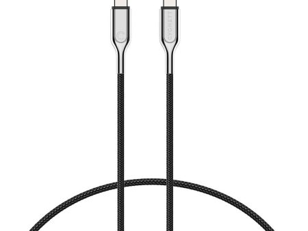 Cygnett Armoured 2.0 USB-C to USB-C  (5A 100W ) Cable 1M - Black Hot on Sale