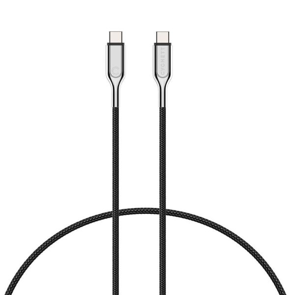 Cygnett Armoured 2.0 USB-C to USB-C  (5A 100W ) Cable 1M - Black Hot on Sale