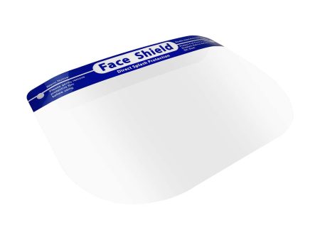 Face Shield With Blue Headband 22Cm - Clear For Discount