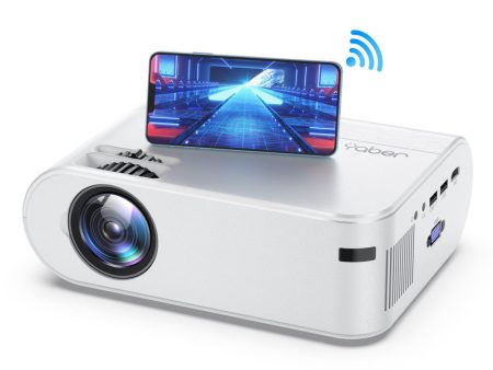 Yaber U2 720P Entertainment LCD Projector with Projector Screen - White Hot on Sale