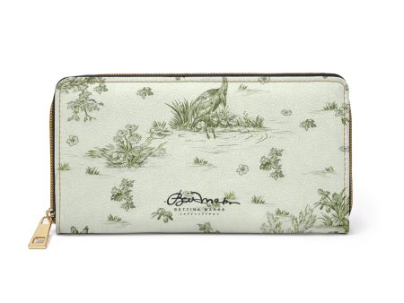 Toiles de Jouy tree Hugging Forest Green Zipper Wallet Online