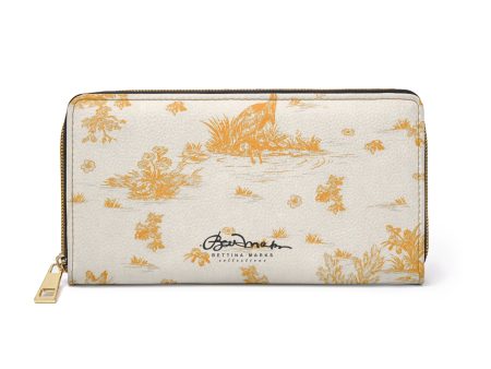 Toiles de Jouy Sacral Orange Zipper Wallet Sale