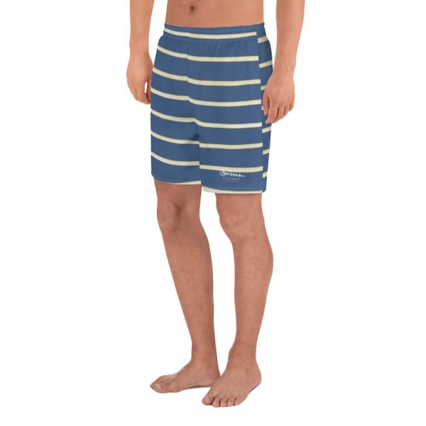 Blue Yellow White Stripe Mens Shorts For Cheap