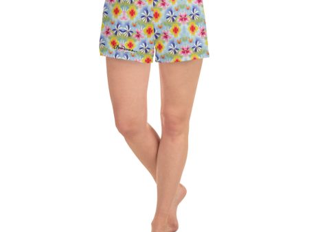 Women s Sunrise Floral Athletic Shorts For Discount