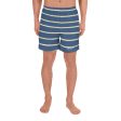 Blue Yellow White Stripe Mens Shorts For Cheap