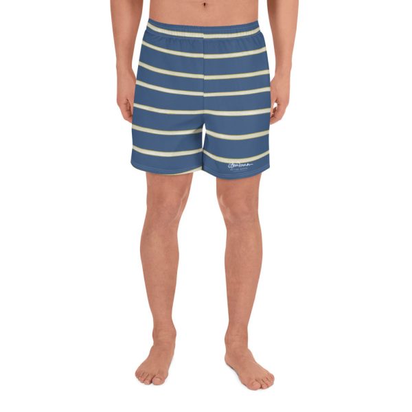 Blue Yellow White Stripe Mens Shorts For Cheap