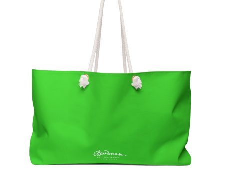 Bright Green Weekender Bag For Discount