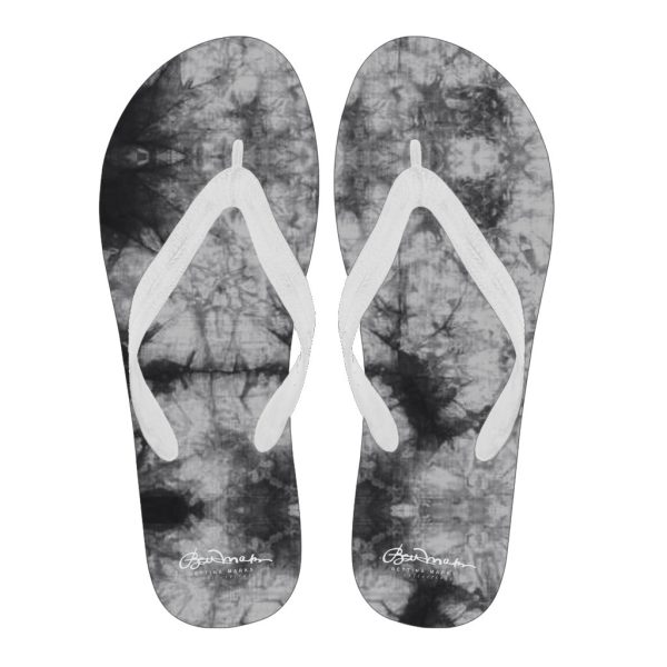 Grey Tie Dye Flip Flops For Discount