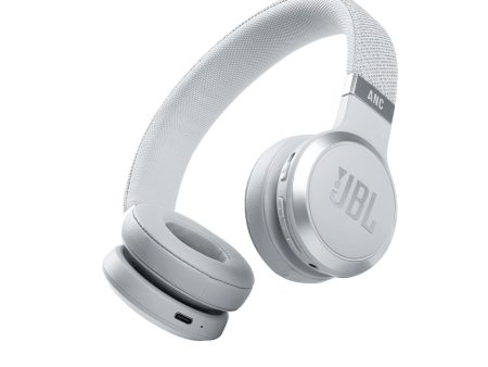 JBL Live 460NC Wireless On-Ear Headphones - White For Cheap