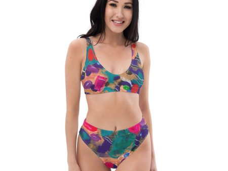 Jelly Bean Recycled high-waisted bikini Bathing Suit Online Hot Sale