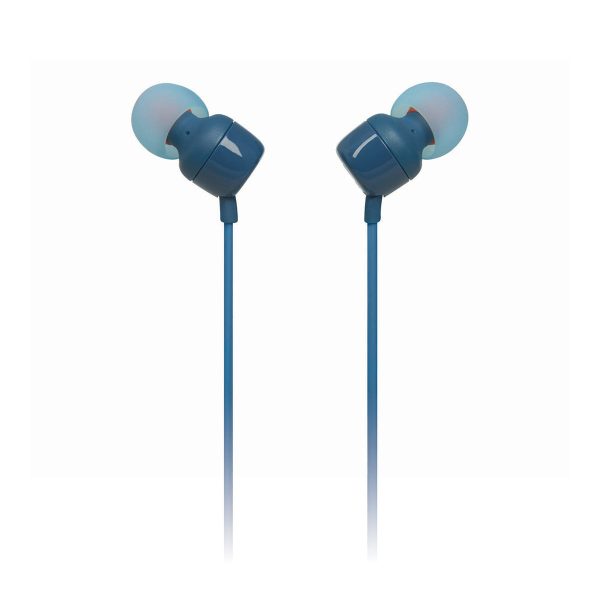 JBL Tune 110 Wired In-Ear Headphones - Blue For Sale