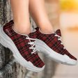 Black Red Tight Plaid Athletic Sneakers Discount