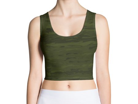 Army Camouflage Lava Crop Top For Discount