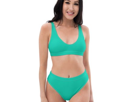 Aegean Blue Recycled high-waisted bikini on Sale