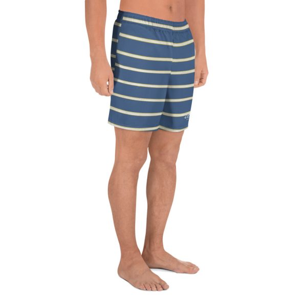 Blue Yellow White Stripe Mens Shorts For Cheap