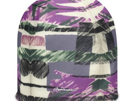 Abstract Collage All-Over Print Beanie Supply