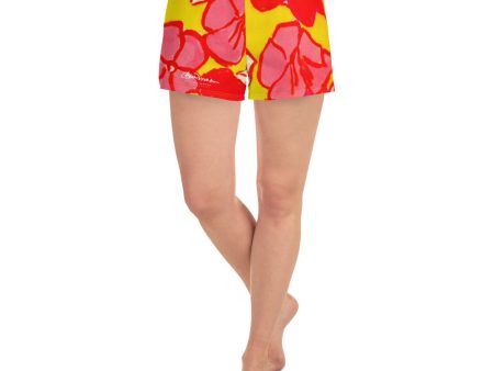 Women s Sixties Floral Athletic Shorts Supply