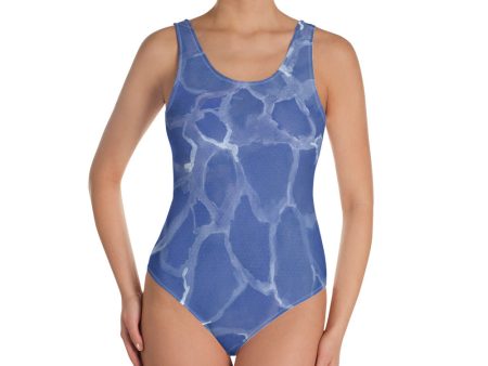 Blue Pool One PIece Bathing Suit For Cheap