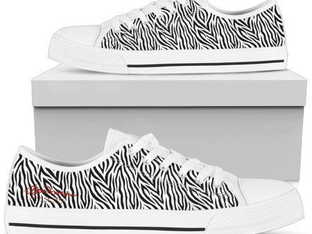 Zebra Low Top Sneakers For Sale