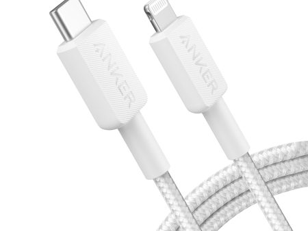 Anker 322 Braided USB-C To Lightning 6  Cable - White on Sale