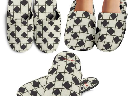 B&W Checkerboard Optical Slipper Cheap