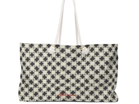 B&W Checkerboard Optical Weekender Bag Discount