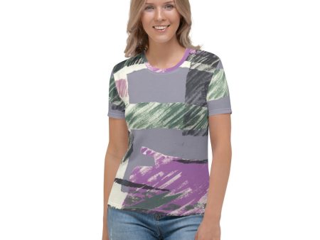 Abstract Engineered Collage Women s T-shirt Hot on Sale