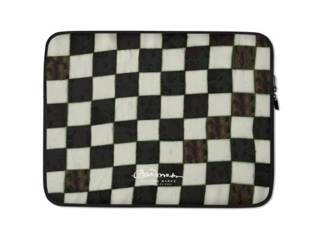 B&W Checkerboard Laptop Sleeve For Cheap