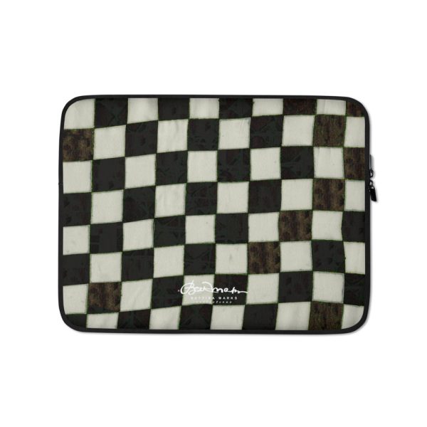 B&W Checkerboard Laptop Sleeve For Cheap