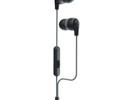 Skullcandy Ink D+ Wired Earbuds W Mic - Black Black Gray Fashion