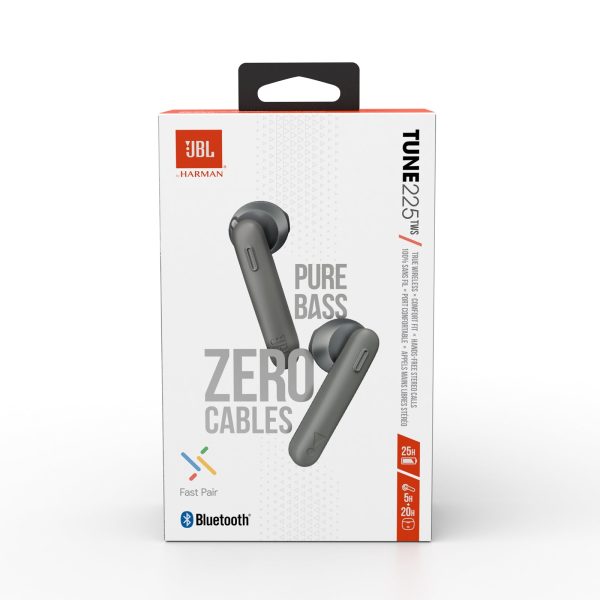 JBL Tune 225 True Wireless Earbud Headphones - Grey Online Hot Sale