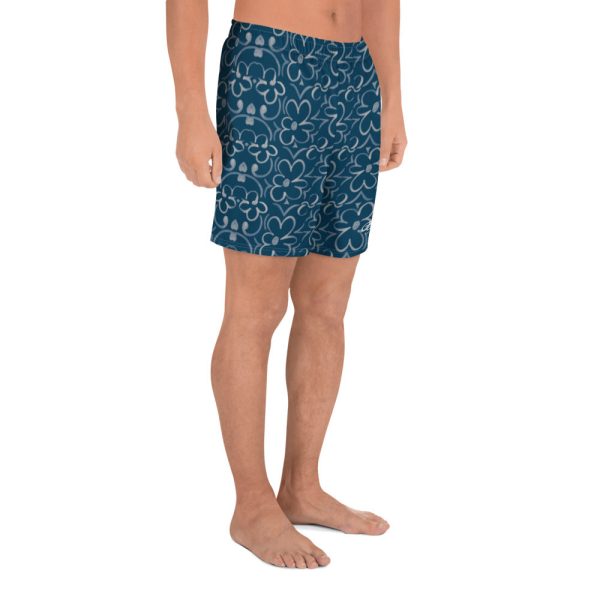 Linear Sixties Floral Mens Shorts Discount