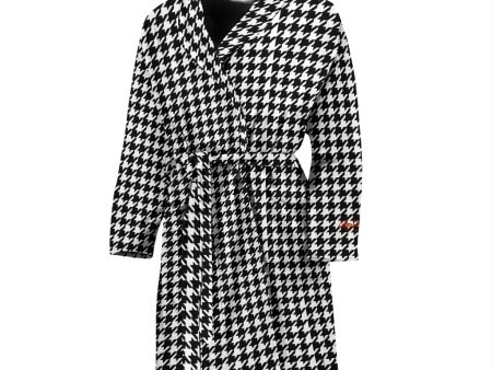 B&W Houndstooth Bath Robe - Men Online now