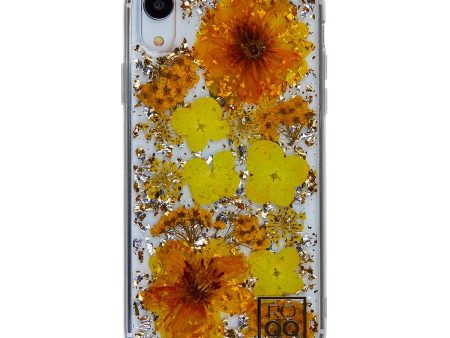 ROQQ Blossom Pressed Flowers Case For Apple iPhone XR - Yellow Cosmos Online now