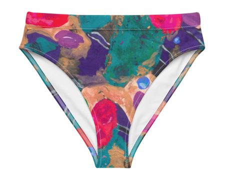 Jelly Bean Recycled hi-waisted bikini bottom bathing suit on Sale