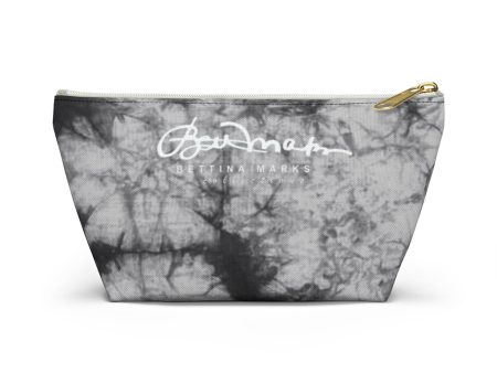 Grey Tie Dye Accessory Pouch w T-bottom on Sale