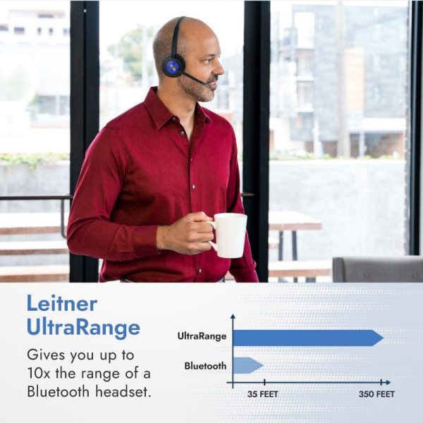 Leitner LH470XL Wireless Computer Headset – USB Dongle For Discount