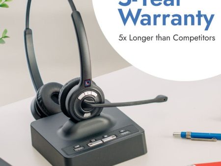 Leitner LH275 Wireless Over-the-Head Headset (FREE for 60 Days) Online now